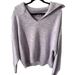 Topshop Light Purple V-Neck Sweater
